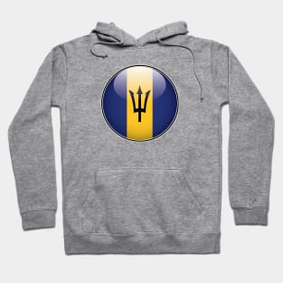 Barbados National Flag Glossy Button Hoodie